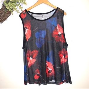 Fabletics women’s plus size Floral workout tank 3X